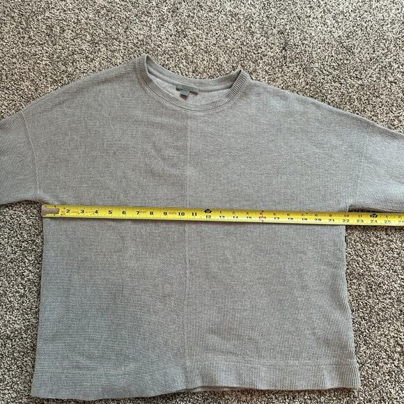 COS light gray ribbed long sleeve cotton top size M - Picture 9 of 10